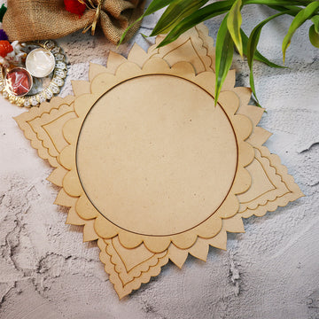 Square Floral Premark Pooja Thali Platter